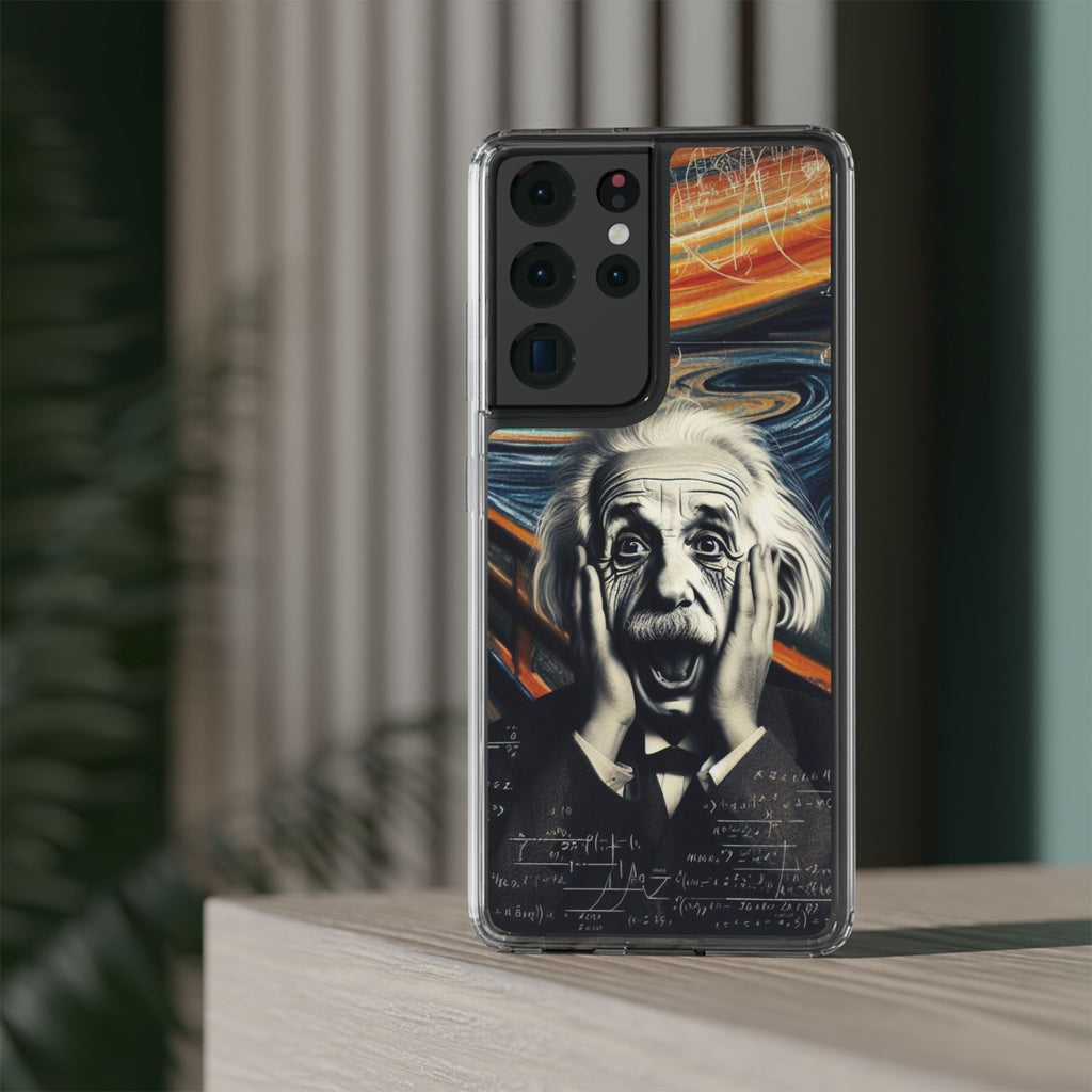 Funny Einstein Clear Phone Cases Edvard Munch Scream Unique iPhone Samsung Cases