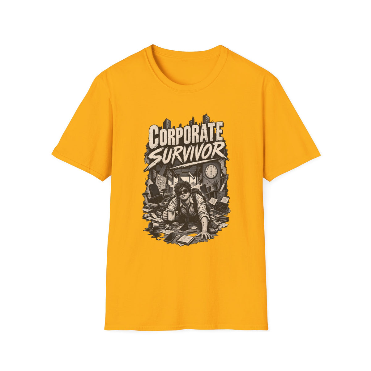 Funny Dark Humor Tshirt — Funny Office Tshirt Dark Humor Graphic Tee Unique Coworker Gift CORPORATE SURVIVOR Shirt