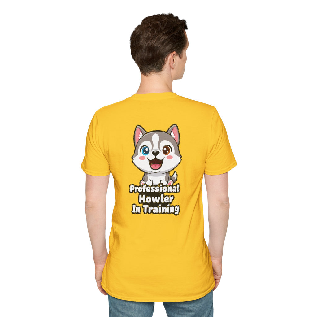 Cute Husky Shirt Professional Howler In Training Funny Dog Lover Unisex Softstyle Tee Gift
