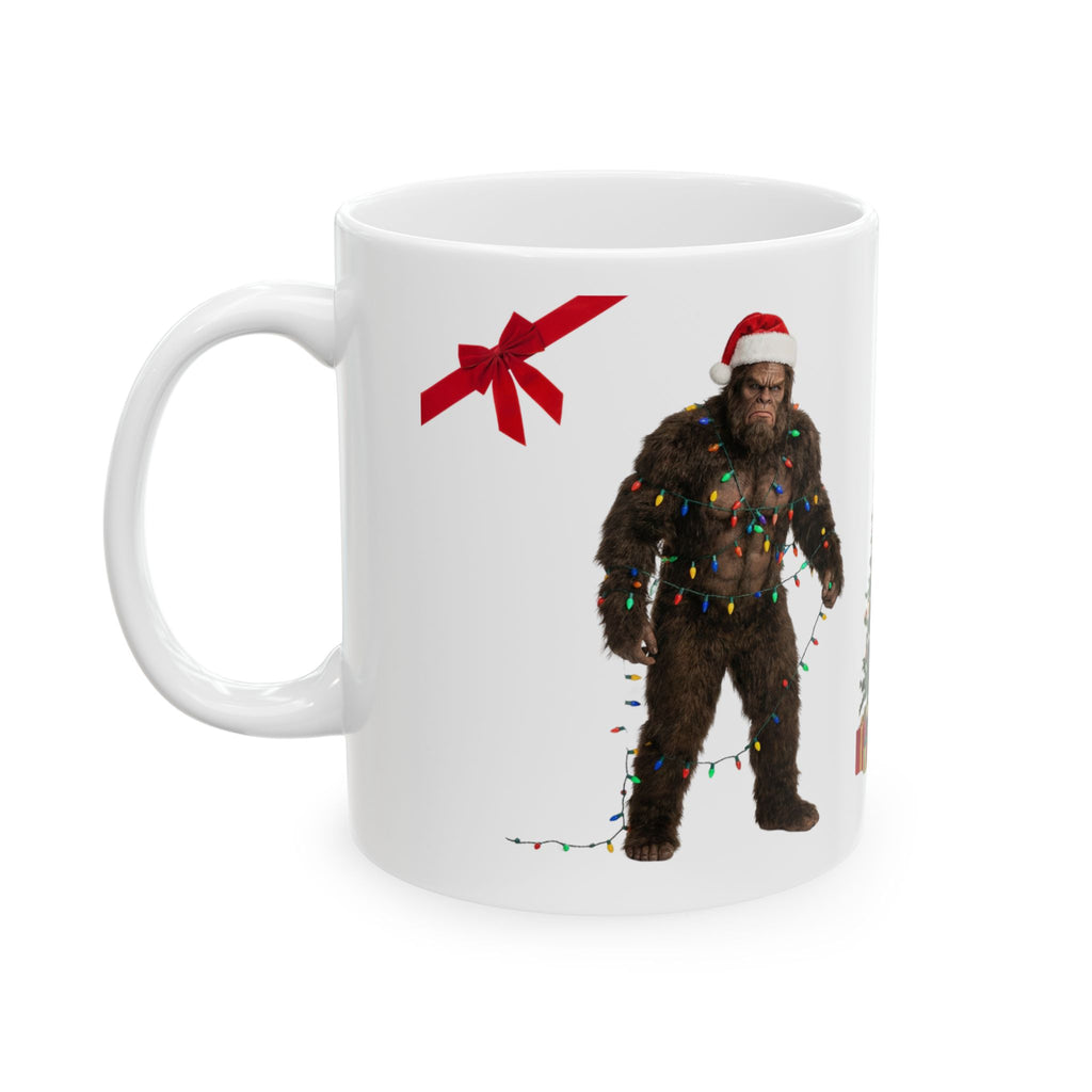 Christmas Funny Bigfoot Sasquatch Yeti Ceramic Mug Unique Gift Tea Coffee Cup