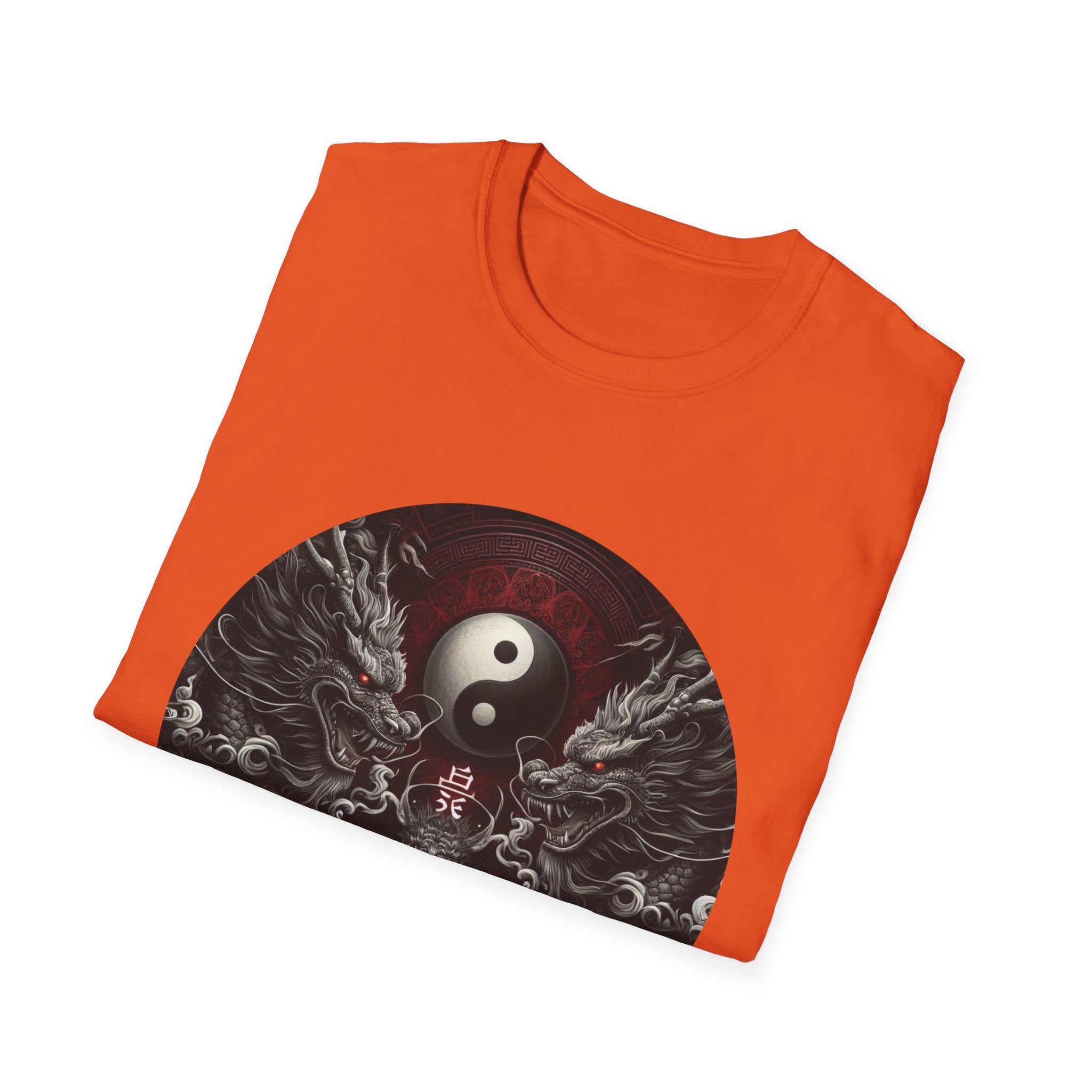 Dragon T-shirt Men Women Graphic Tee Clothing Apparel Symbol Ying Yang Best Gift