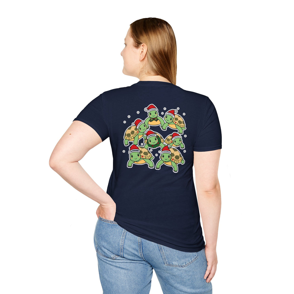 Christmas Turtles Family T-Shirt | Cute Cartoon Unique Holiday Design Gift Shirt