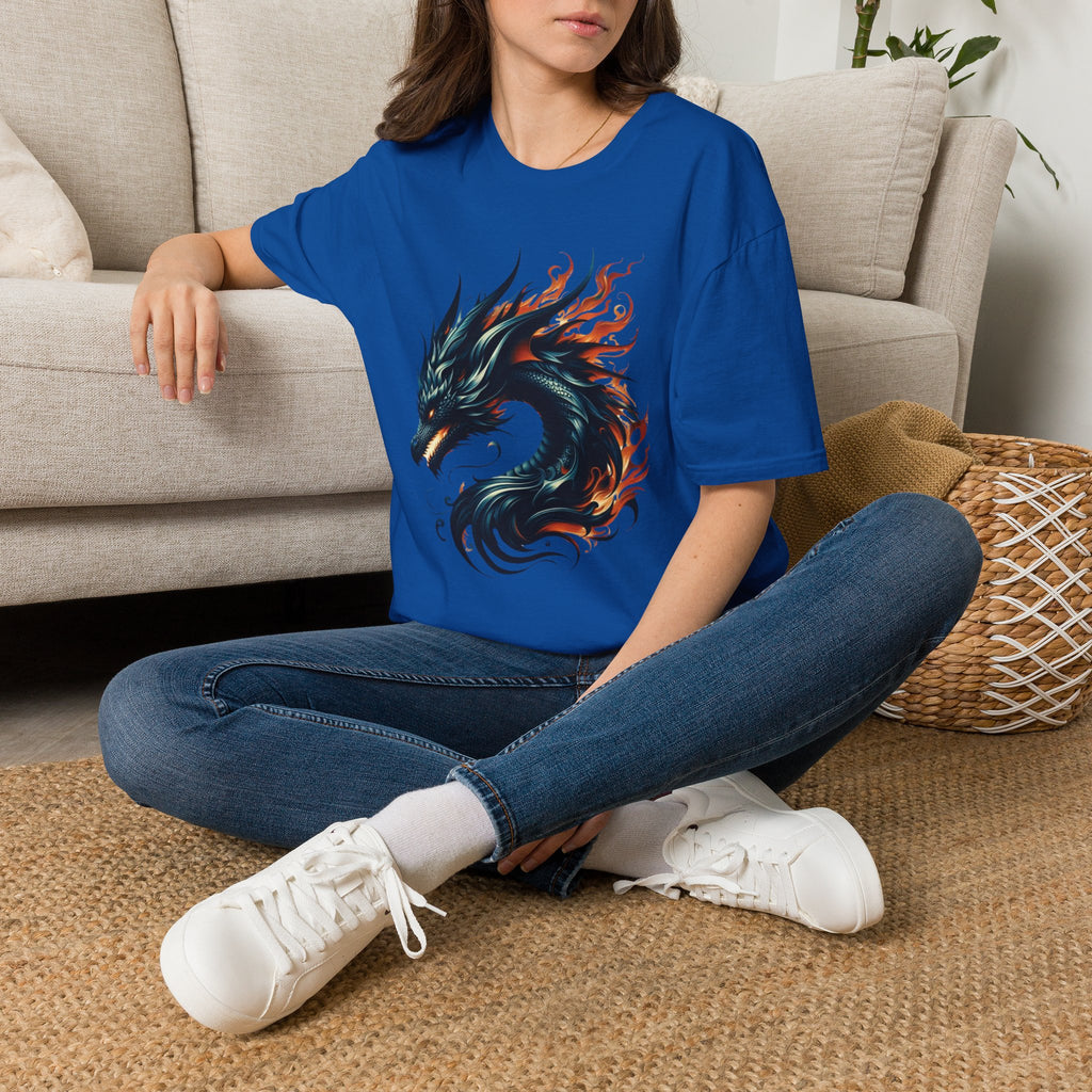 Dragon T-shirt Mens Graphic Tee Clothing Apparel Chinese Symbol Unisex Softstyle