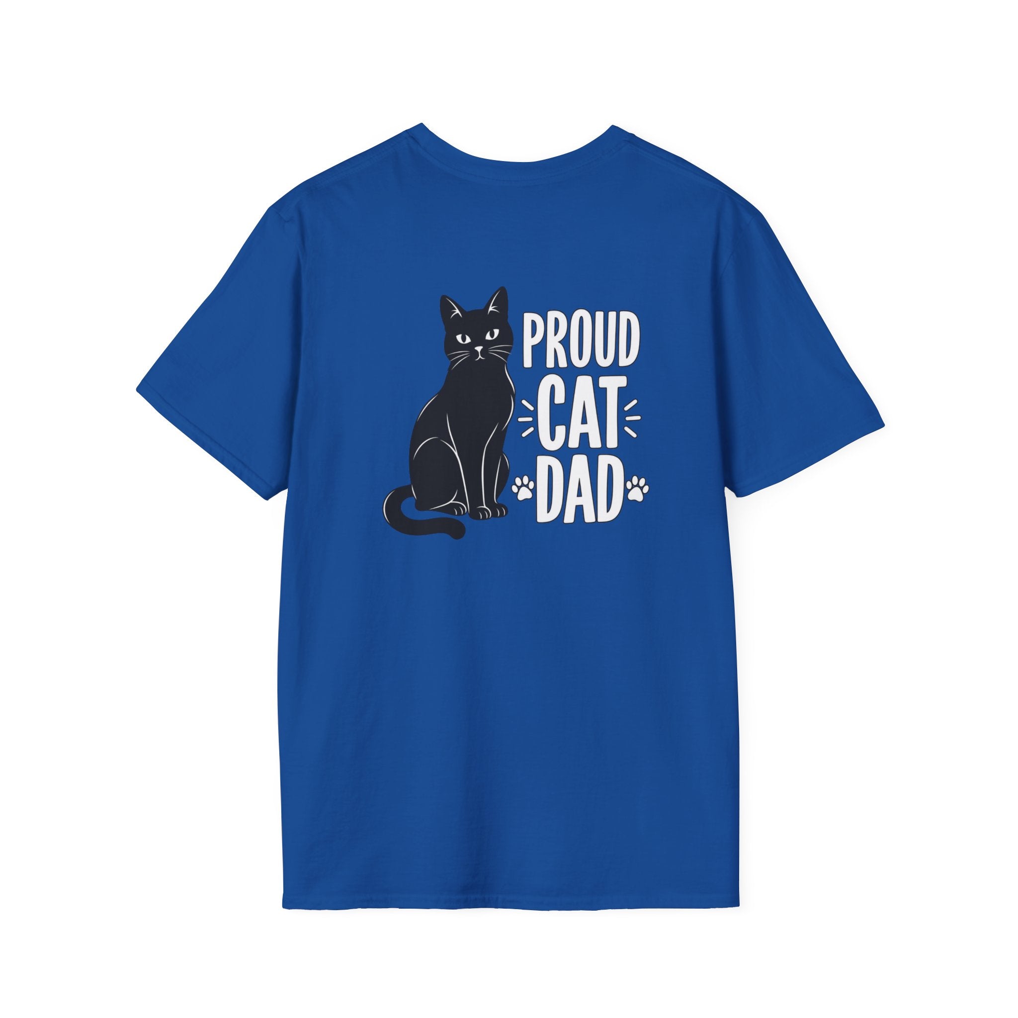 Cat Dad Shirt Proud Cat Dad Black Cat Silhouette Graphic Tee Unique Gift Funny Tshirt