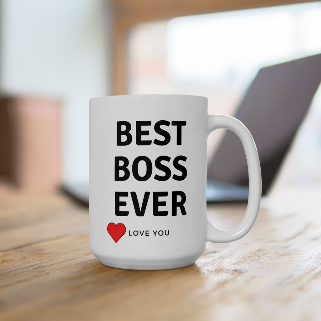 Best Boss Ever Love You World's Best The Office Ceramic Coffee Tea Mug Gift 15oz