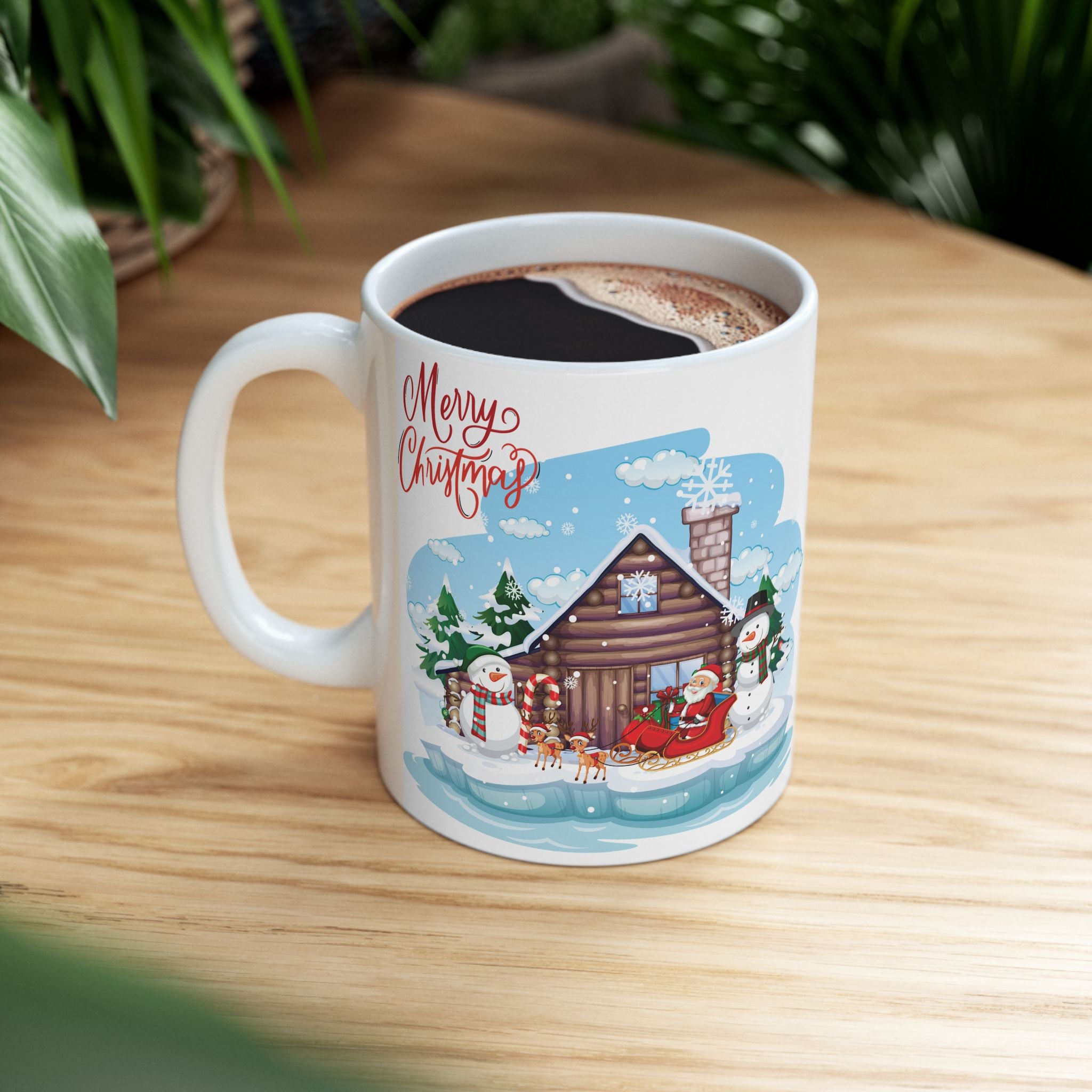 Christmas Mug Funny Santa Claus Mug Unique Cute Snowman Coffee Cup Tea Gift Kids 11oz