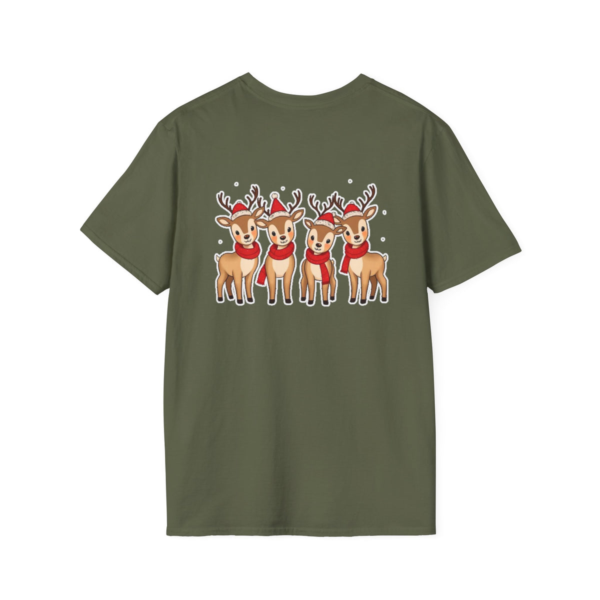 Christmas Reindeer Family T-Shirt | Cute Cartoon Holiday Design Unique Holiday Gift Shirt