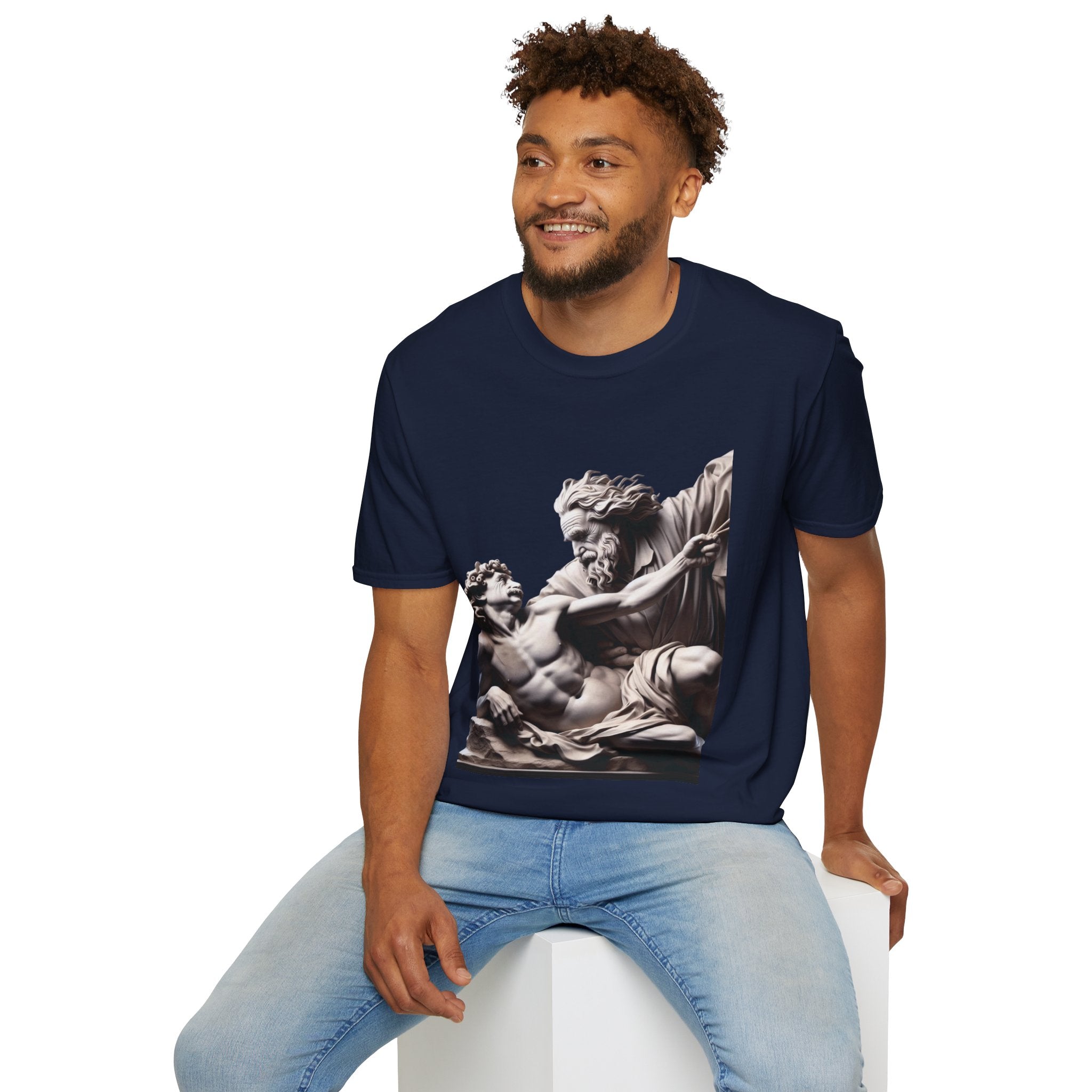 Funny Albert Einstein Unisex Softstyle T-Shirt Unique Gift Cotton T-shirt Art