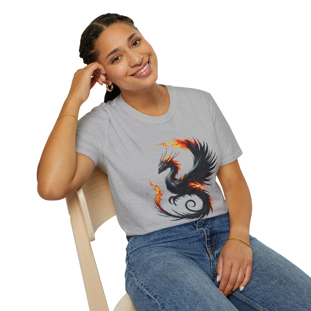 Dragon T-shirt Mens Graphic Tee Clothing Apparel Chinese Symbol Unisex Softstyle Unique Tshirt Best Gift