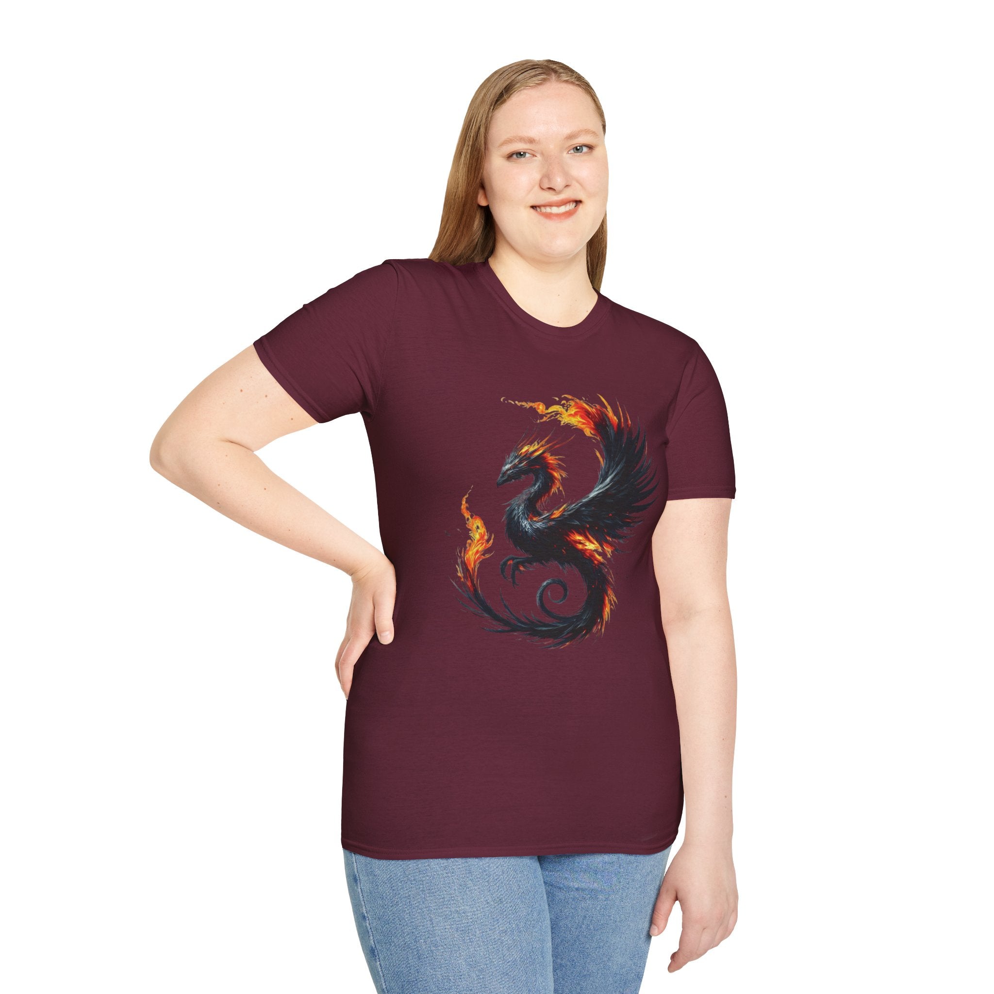 Dragon T-shirt Mens Graphic Tee Clothing Apparel Chinese Symbol Unisex Softstyle Unique Tshirt Best Gift