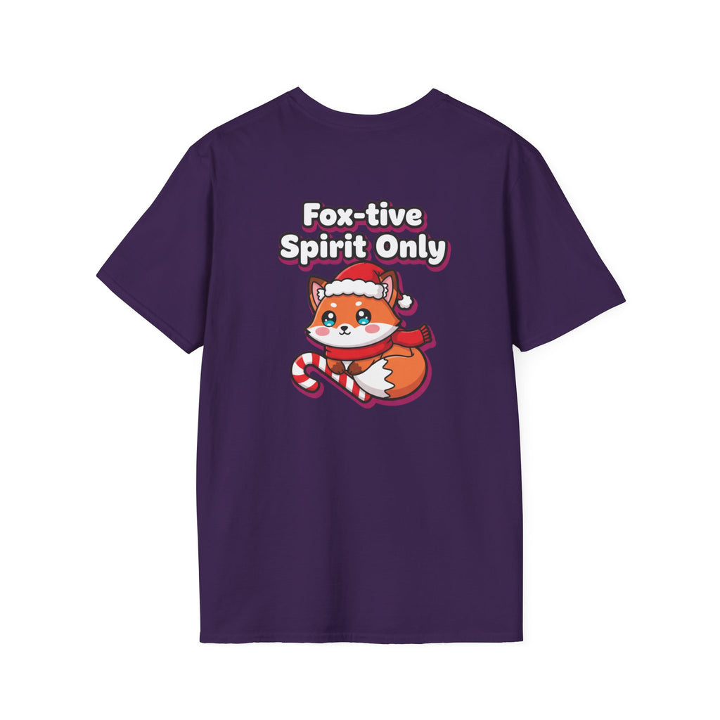Cute Christmas Shirt Foxtive Spirit Only Funny Animal Unisex Softstyle Tee Christmas Gift
