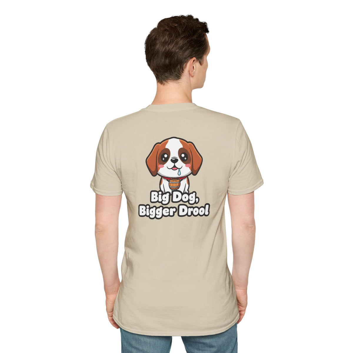 Cute Saint Bernard Shirt Big Dog, Bigger Drool Funny Dog Lover Unisex Softstyle Tee Gift