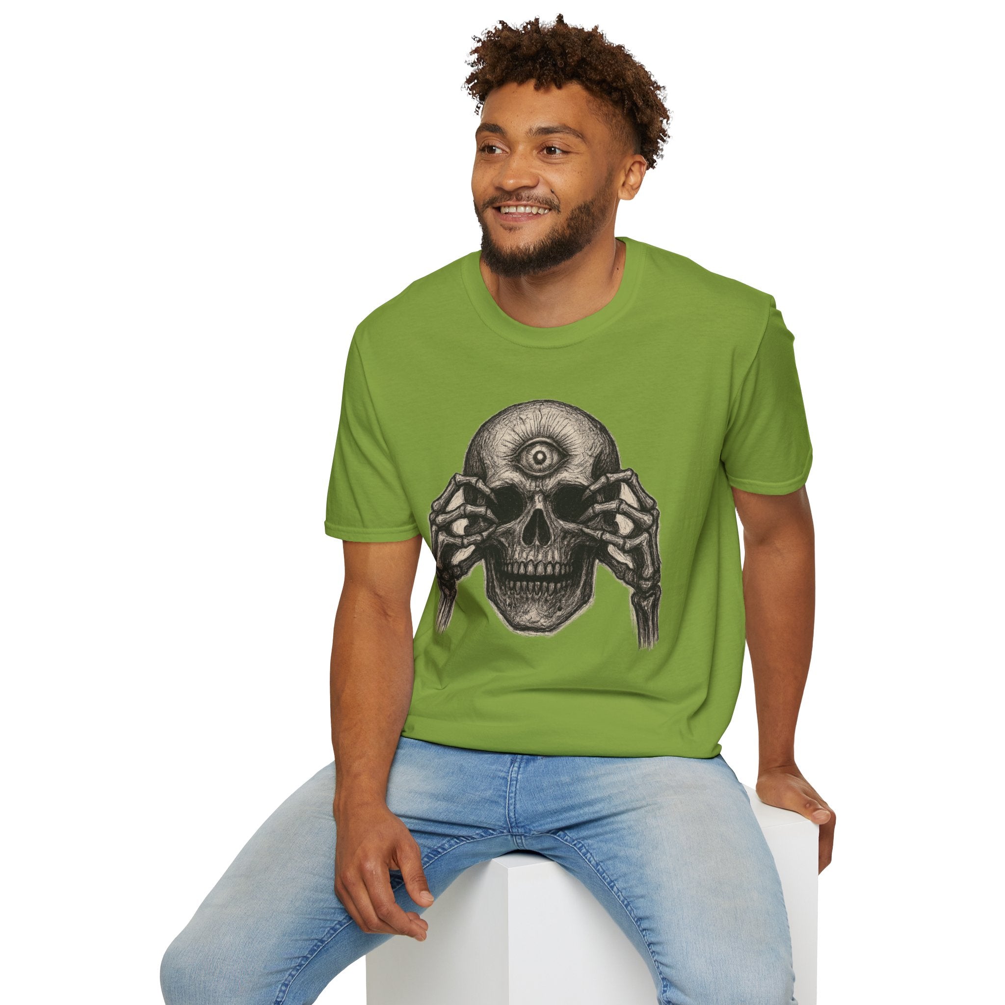 Mens Skull T-shirt Graphic Tees Skeleton Apparel Clothing Skulls Accessories Best Gift