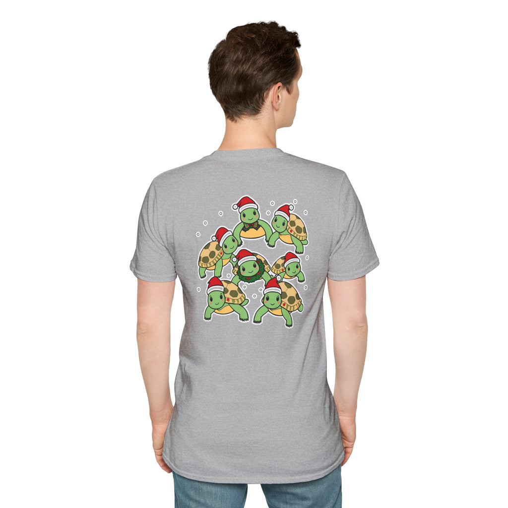 Christmas Turtles Family T-Shirt | Cute Cartoon Unique Holiday Design Gift Shirt
