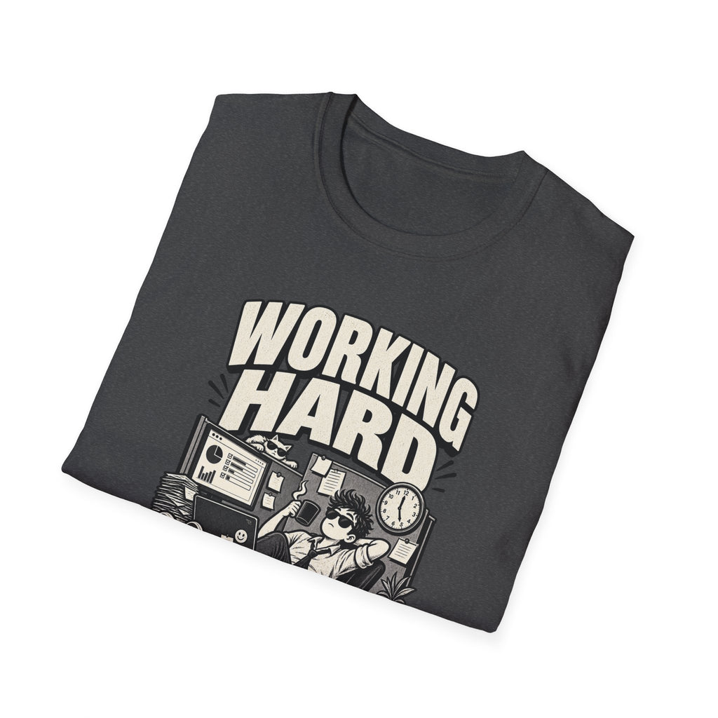 Funny Dark Humor Tshirt — Funny Office Tshirt Dark Humor Graphic Tee Unique Coworker Gift WORKING HARD Shirt