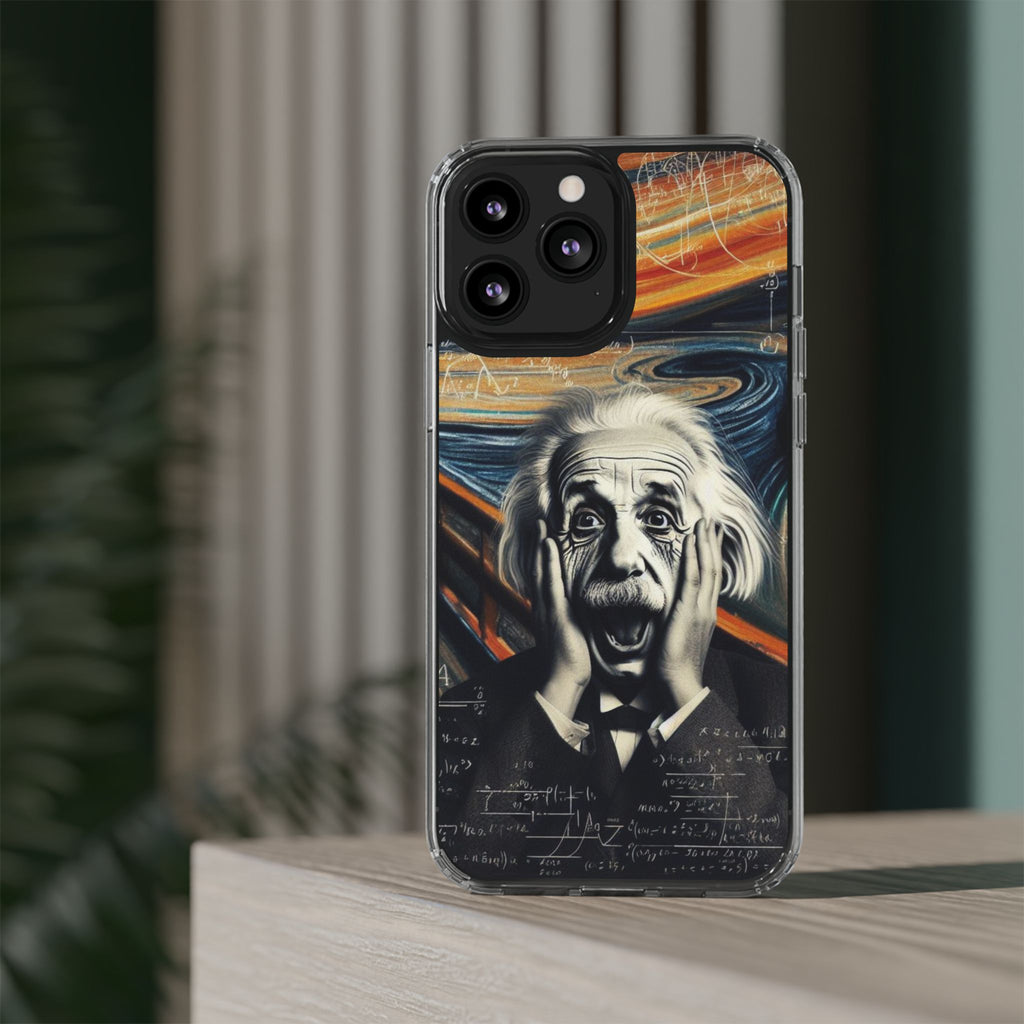 Funny Einstein Clear Phone Cases Edvard Munch Scream Unique iPhone Samsung Cases
