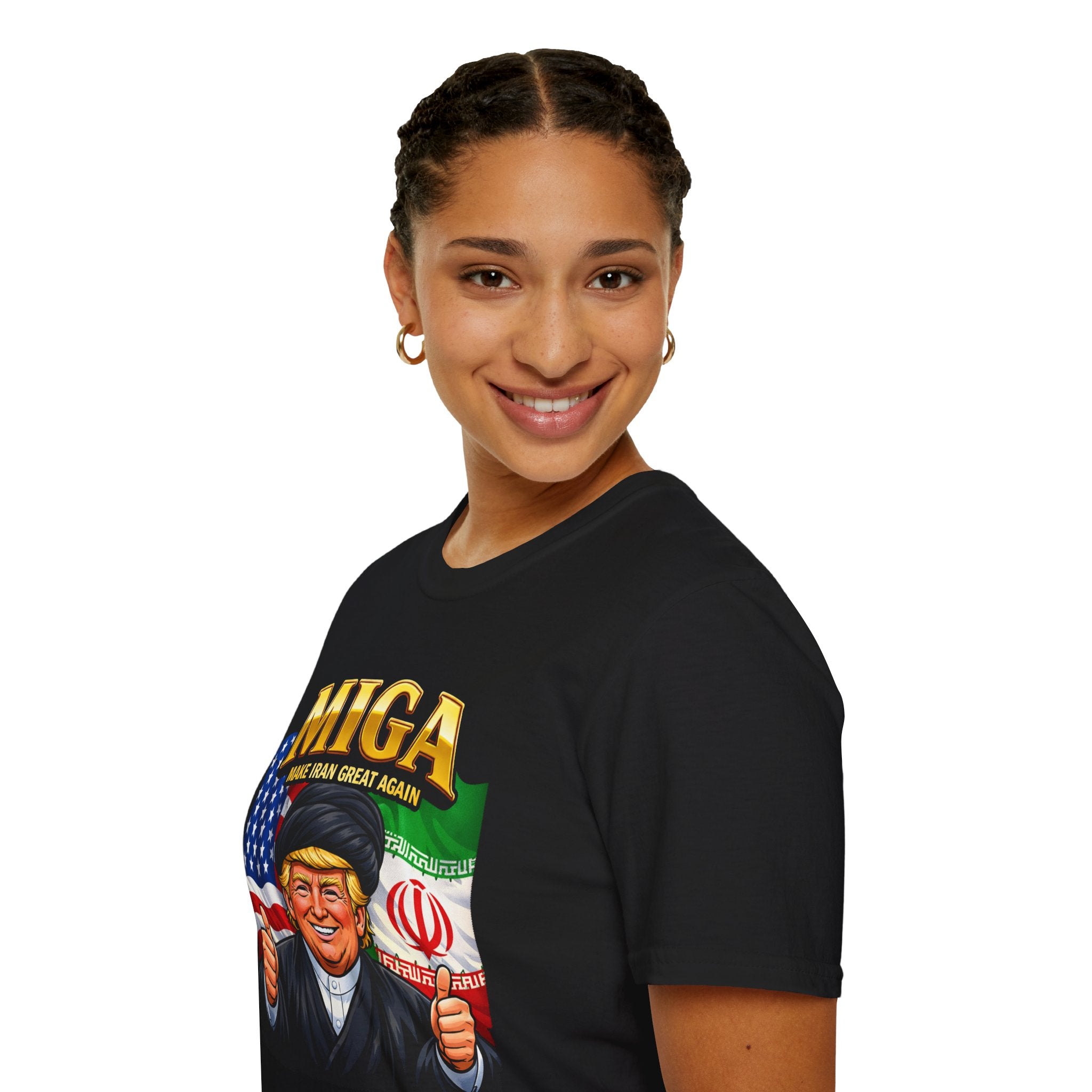 Funny Trump Iranian Flag Shirt Make Iran Great Again MIGA Softstyle T-Shirt Best