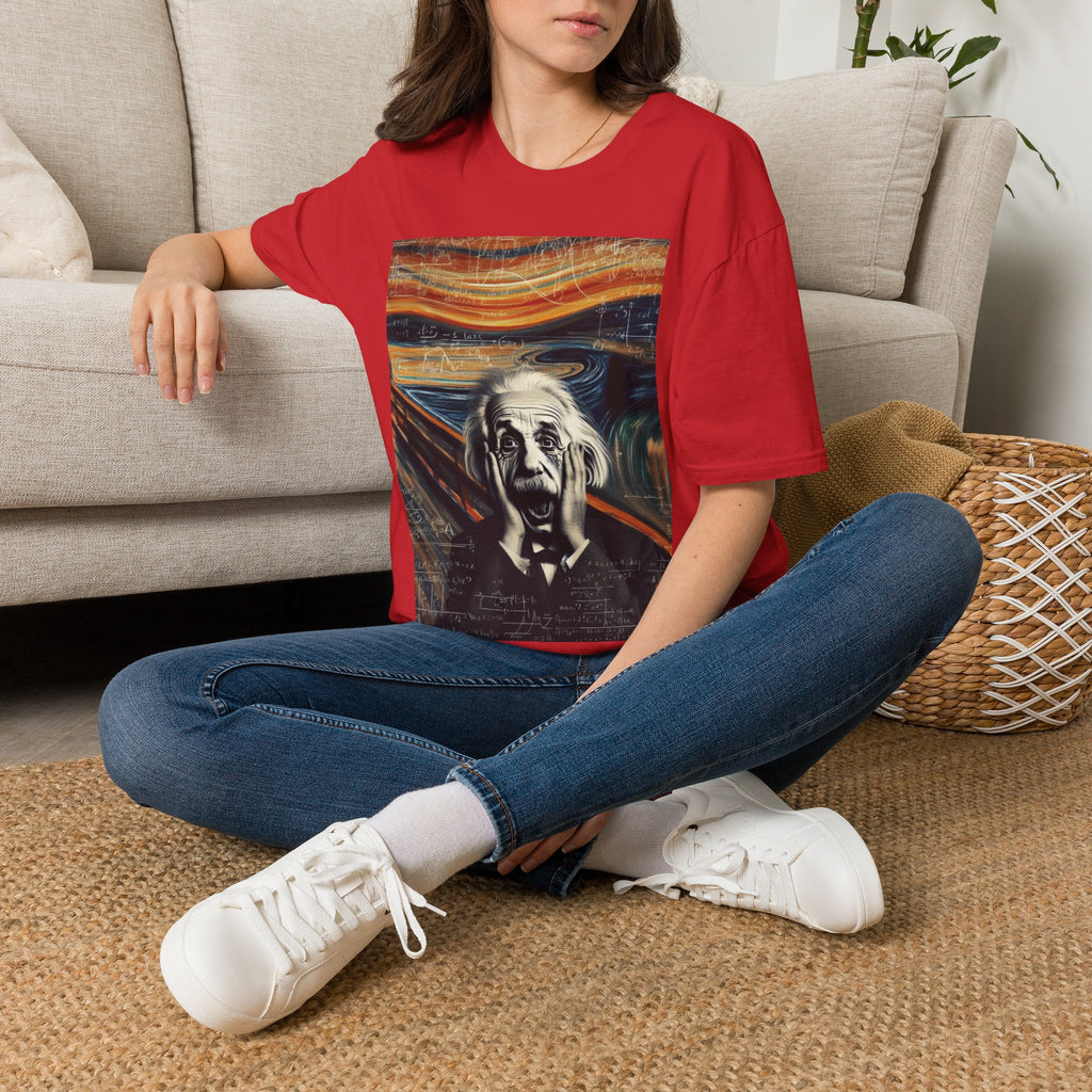 Funny Einstein Unisex Softstyle T-Shirt Edvard Munch Scream Cotton Gift Men Lady