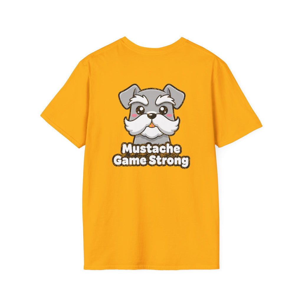Cute Schnauzer Shirt Mustache Game Strong Funny Dog Lover Unisex Softstyle Tee Gift