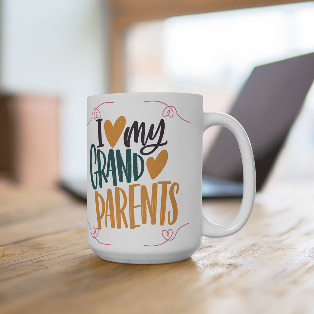 I love My Grandparents Love You Best Gift Grandpa GrandMa Funny Coffee Mug 15oz