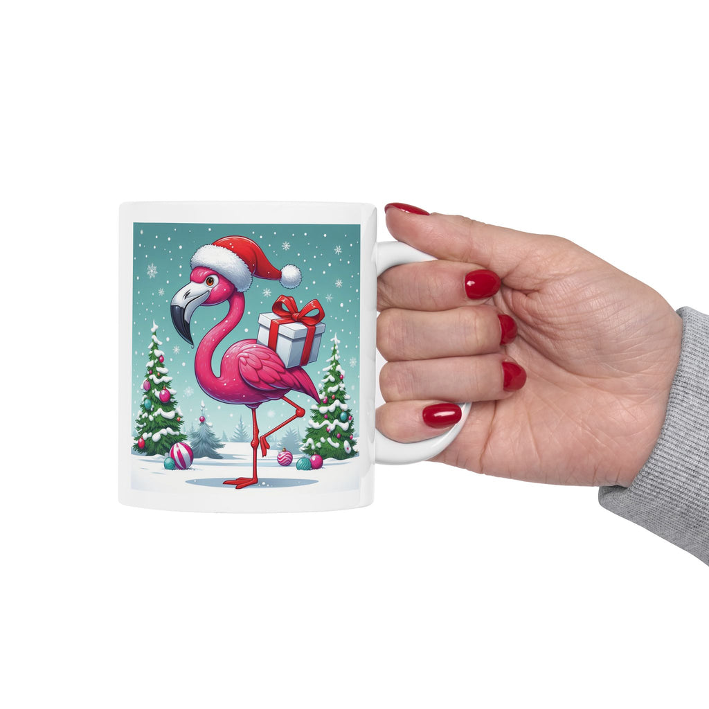 Christmas Mug Pink Flamingo Mug Holiday Unique Coffee Cup Funny Christmas Gift 2026
