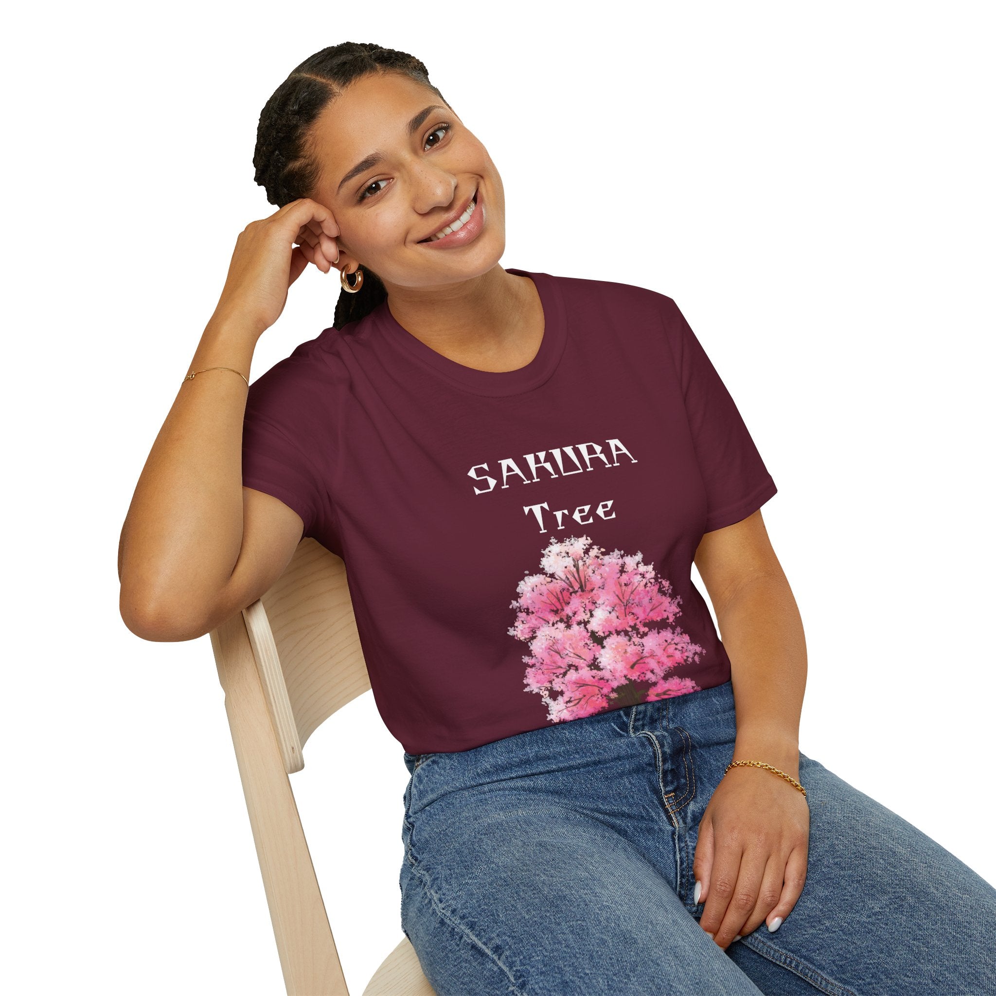Sakura T-Shirt Japanese Art Shirt Unisex Softstyle Cherry Blossom Flower T-shirt