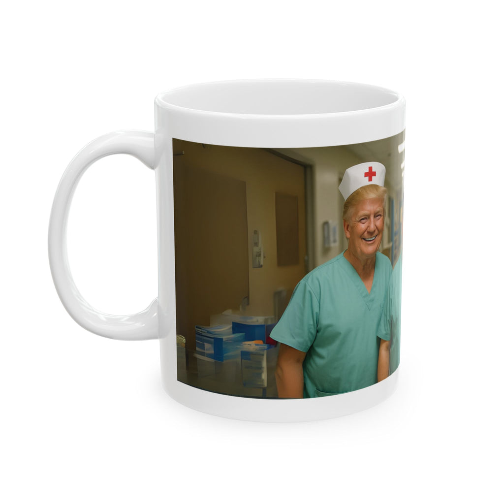 Funny Donald Trump Kim Jong Putin Nurse Unique Ceramic Coffee Mug Gift Tea Cup