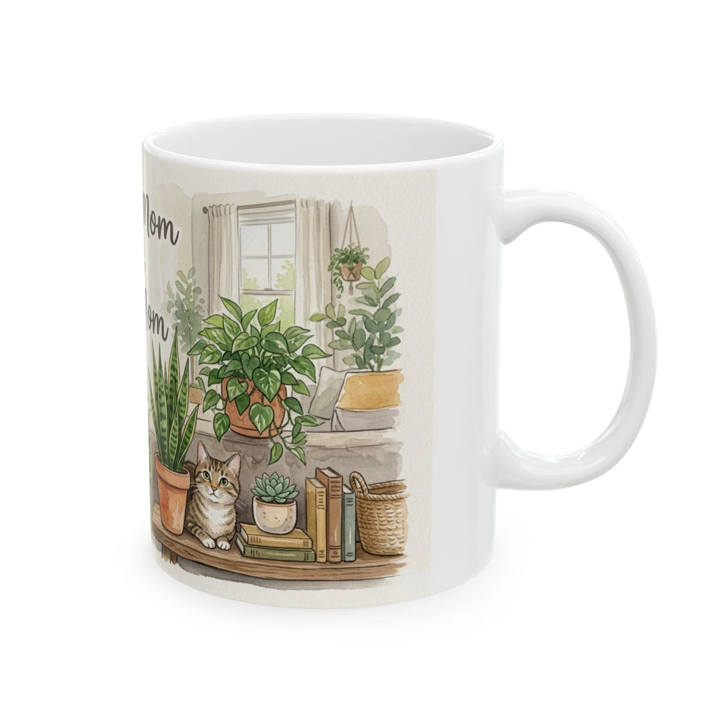 Plant Mom Mug Funny Botanical Coffee Cup Gift for Plant Lovers Mother's Day Best