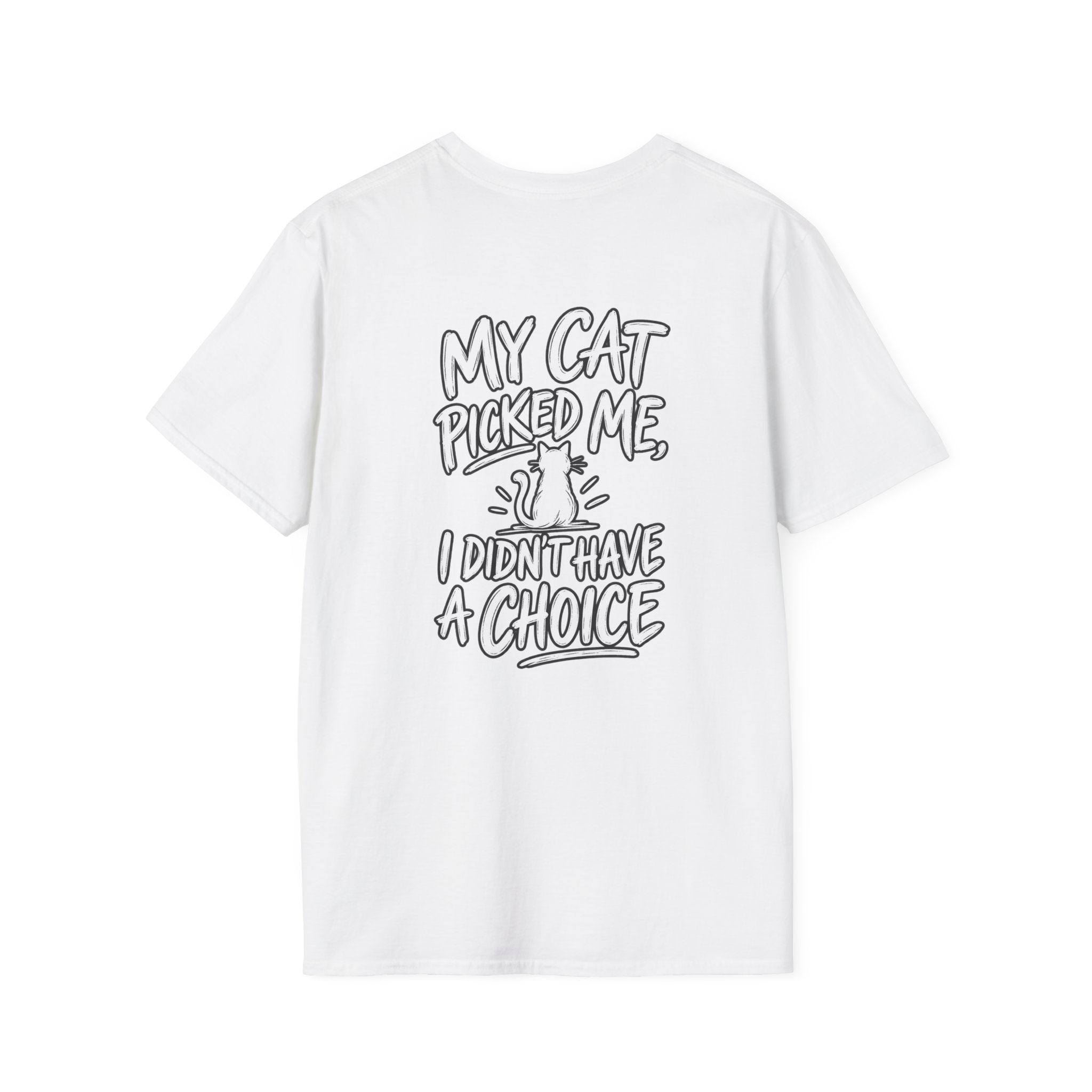 Cat Dad Shirt My Cat Picked Me Dark Humor Sarcastic Graphic Tee Unique Gift Funny Tshirt