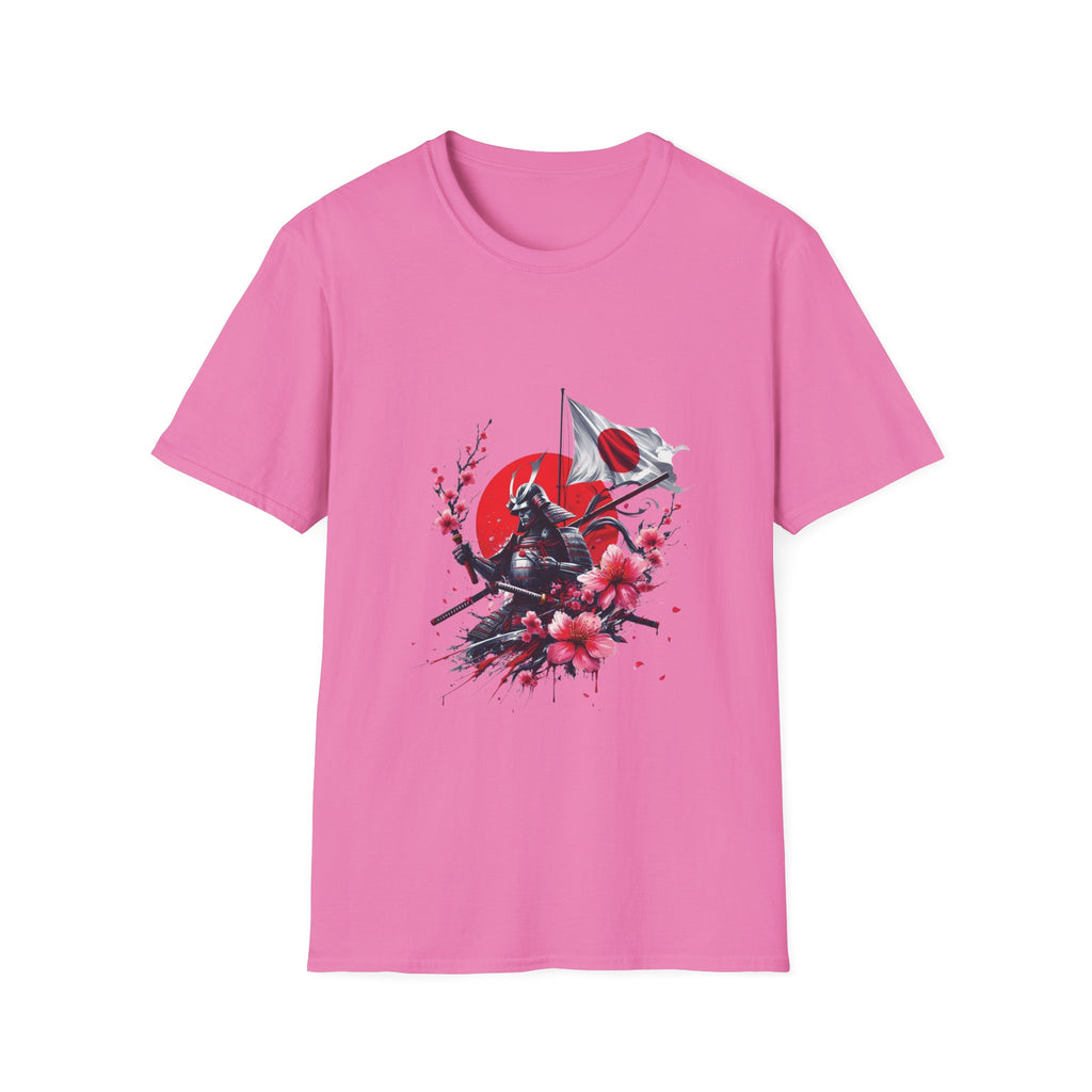 Japan Unisex Softstyle T-Shirt Japanese Art Sakura Samurai Cotton Gift Unique