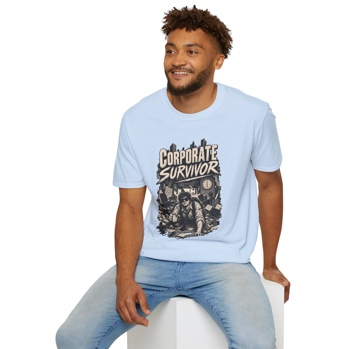 Funny Dark Humor Tshirt — Funny Office Tshirt Dark Humor Graphic Tee Unique Coworker Gift CORPORATE SURVIVOR Shirt