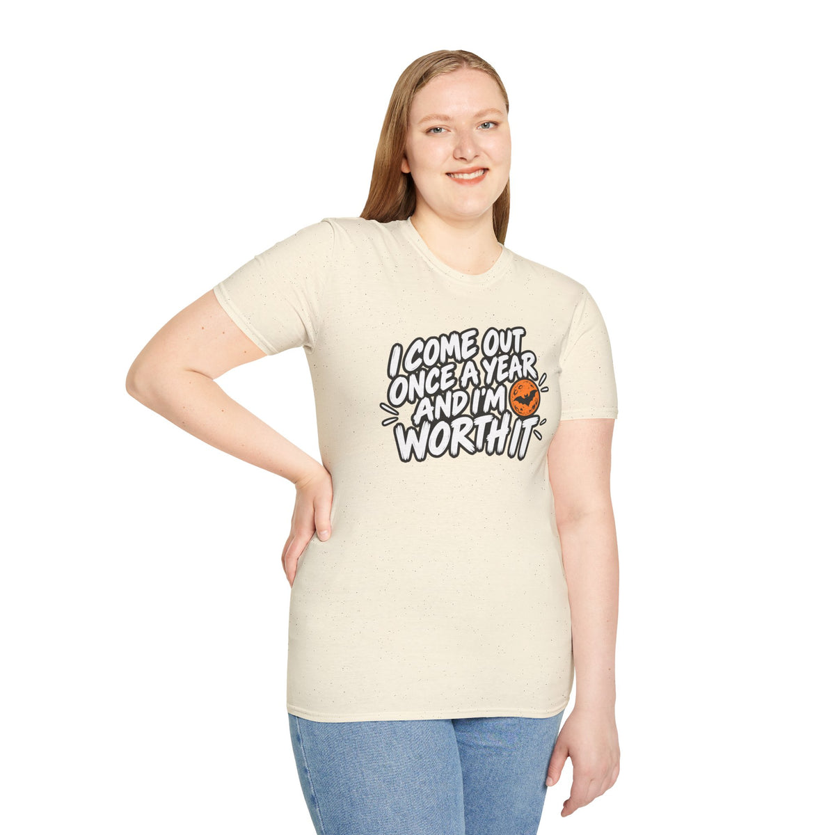 Funny Halloween Shirt I Come Out Once a Year and I'm Worth It Tee Graphic T-Shirt